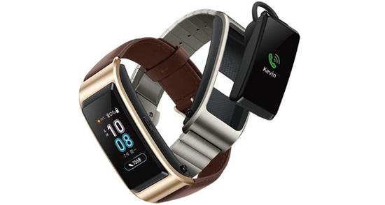 华为TalkBand B5手环：金属表带更显商务范、沿用二合一设计