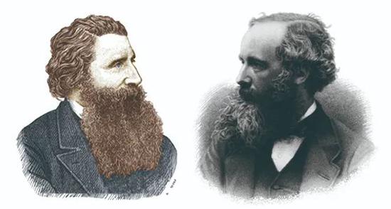 萨顿(左)和麦克斯韦(右)