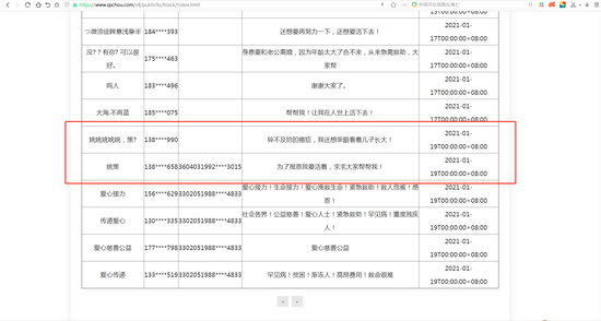 轻松筹黑名单 来源:轻松筹官网