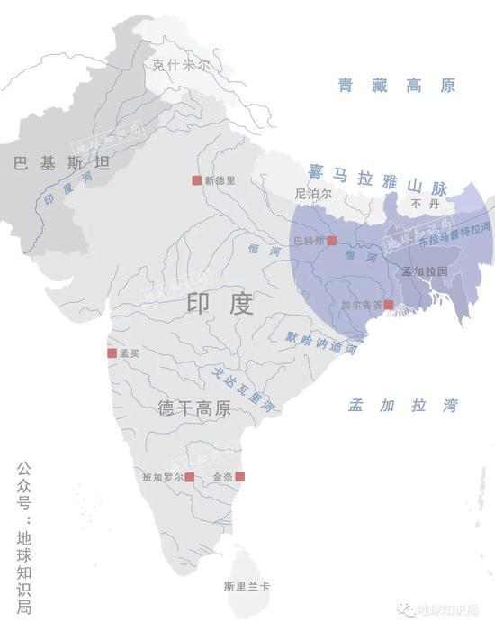 印度地图西孟加拉邦图片