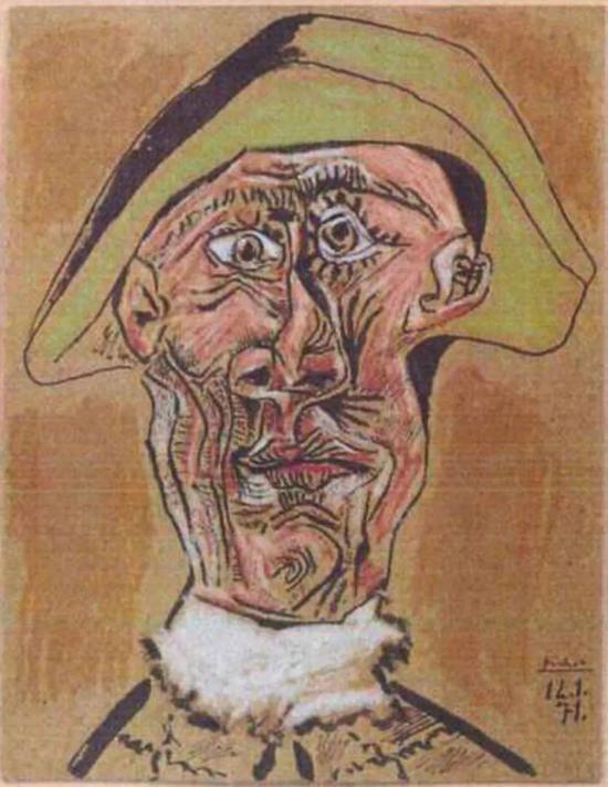 《丑陋的脑袋》 毕加索1971年作品被盗后由于主犯的母亲担心其成为儿子被定罪的证据，而被焚毁
