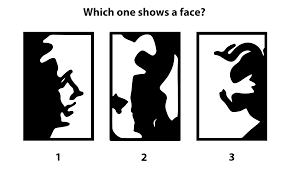 Mooney Face Test 考察的是识别人脸的感知能力。图片来源：doi.org/10.1016/j.neuropsychologia.2014.08.011