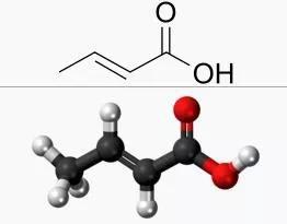  巴豆酸分子的结构