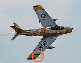 亚音速战斗机F-86的空速管安装在翼尖（图片来源：pixabay.com）