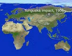 通古斯大爆炸发生的地点（图片来源：NASA）