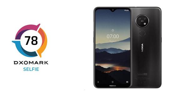 诺基亚7.2前置的DxOMARK得分公布 性能与索尼Xperia 1或谷歌Pixel 2等差不多