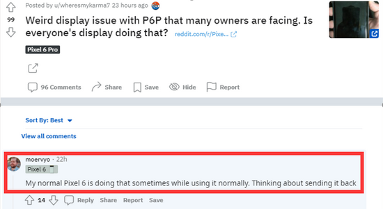部分谷歌Pixel 6/Pro出现屏幕问题：闪烁绿屏、多出一个挖孔