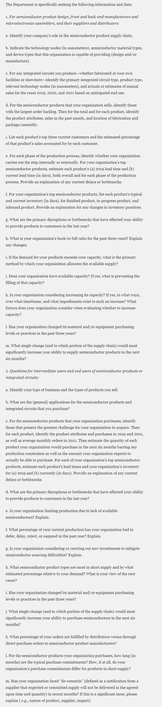 the|美国政府为何要求台积电等上交核心商业数据？