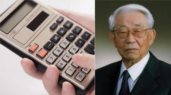 ▲ 夏普个人计算器与夏普前社长佐佐木正，图片来自：香港 01
