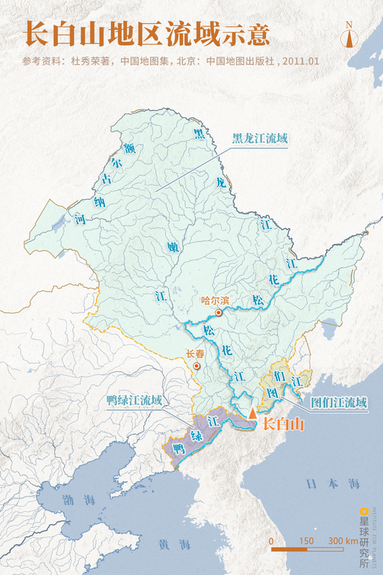 松花江源头和尽头地图图片