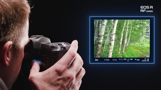 佳能EOS R拖拽对焦功能示意图