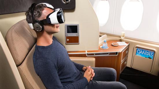 VR上天 头等舱乘客体验虚拟现实娱乐设备
