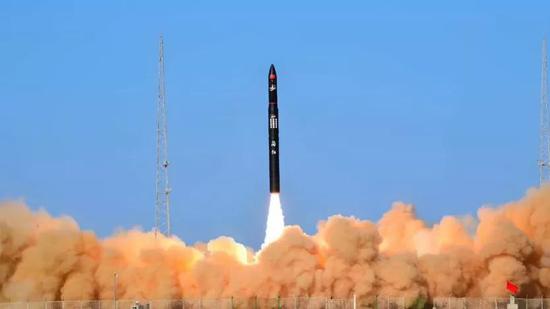 “谷神星一号”火箭发射瞬间 图片来源：星河动力