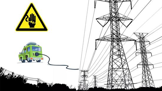 充电对电网冲击、危害 | 制作素材来自Pixabay和图虫创意