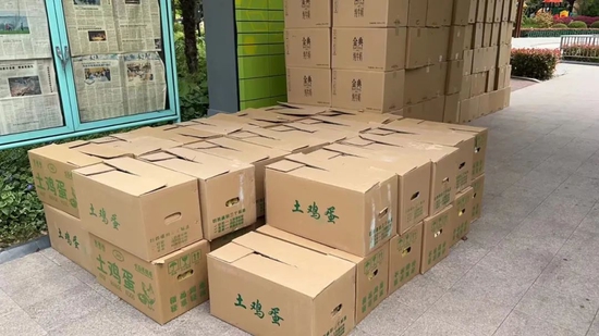 团购的鸡蛋和牛奶,图源:受访者