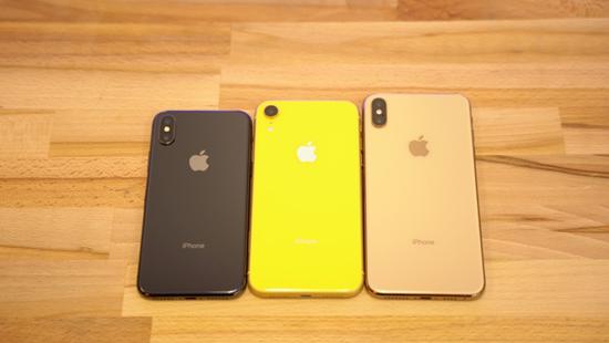 The iPhone XS， iPhone XR， and iPhone XS Max