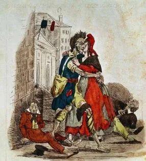 法国霍乱讽刺漫画 图片来源 | wiki