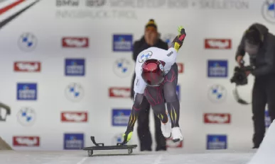 单人雪车比赛，图片来源 国际雪车联合会官网