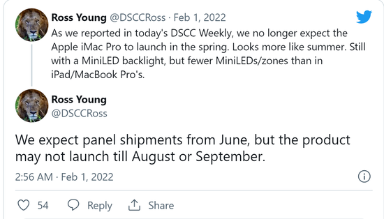 传苹果Mini LED iMac Pro将在今年夏季发布 采用M1 Pro/Max芯片