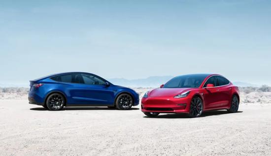 特斯拉Model 3和Model Y，图源特斯拉官微