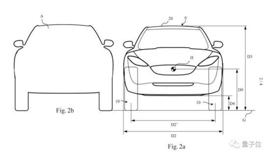 专利设计图纸显示，戴森正在考虑将车轮增大，来提高效率。
