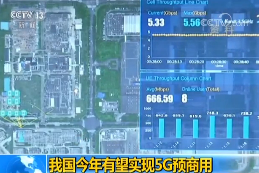 我国今年有望实现5G预商用 2020年实现全面商用0