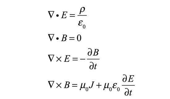 ○ 麦克斯韦方程组，位于画作中的左上角。更多相关介绍请见《那个名为“又大又好”的方程组，真的是又大又好！》