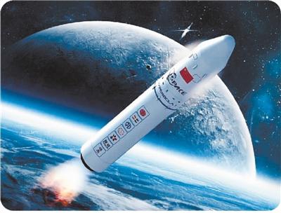 北京星际荣耀空间科技有限公司的运载火箭飞天艺术图。