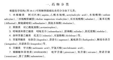 图5 常用解热镇痛消炎药分类图片来源：八年制药理学（第3版）