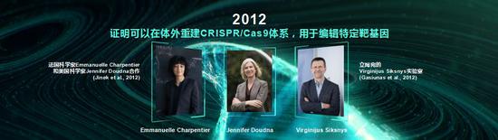 基因编辑技术CRISPR/Cas9技术发现的三位先驱