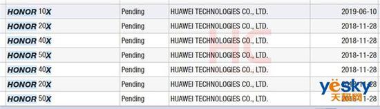 荣耀X系列商标曝光