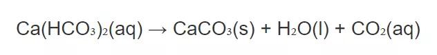 碳酸氢钙固化成碳酸钙形成钟乳石的化学式
