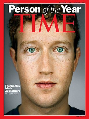2010年《时代周刊》年度人物为扎克伯格。