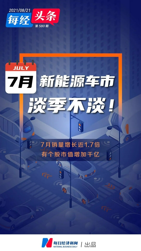 淡季不淡！新能源汽车7月销量继续刷新纪录，有个股市值增长千亿