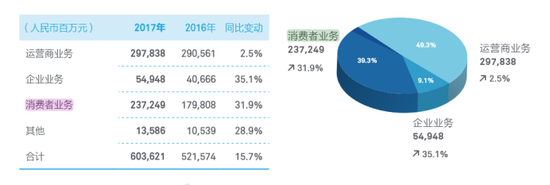 华为2017年财报截图