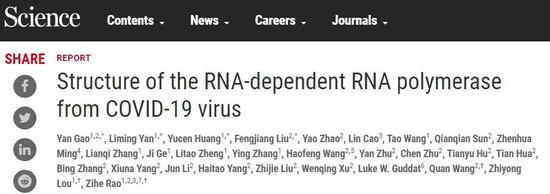 《科学》发表饶子和院士团队新冠病毒研究成果