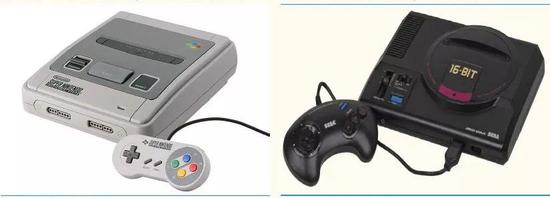 （左为任天堂SFC，右为世嘉MD）