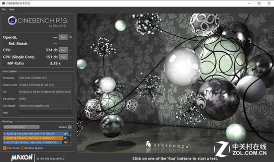 Cinebench R15成绩