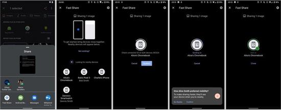 Google will push the Fast Share app: share files quickly