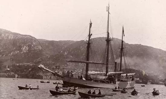 南森搭乘的北极探险船只。图片来源：Fridtjof Nansen