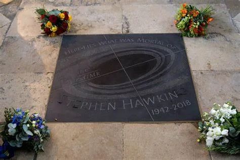 霍金在威斯敏斯特教堂中的墓碑