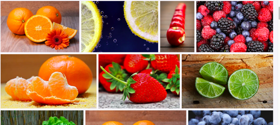 在图库中搜“vitamin”，出来的甚至都是食物，而不是什么化学式丨pixabay网页截图