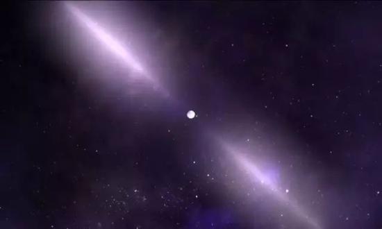 ○ 脉冲星就如同是自然界中的奇迹一般。它们的大小与旧金山相当，但质量却可与太阳相比。它们含有大量的中子，并且以极高的速度旋转。| 图片来源：NASA‘s Goddard Space Flight Center