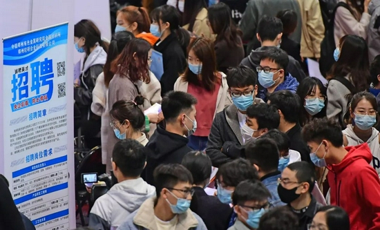 大学生求职忙  杨青 摄