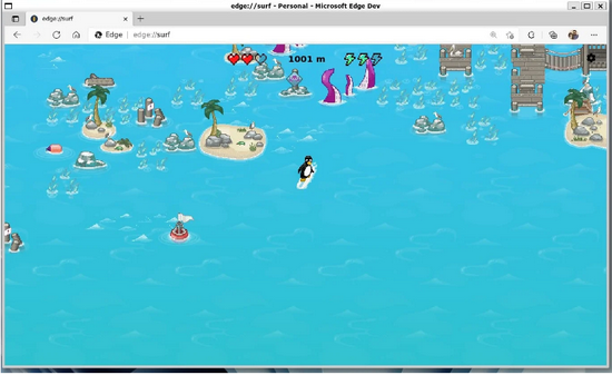 微软官宣正式发布Edge浏览器Linux稳定版，冲浪小游戏加入Tux企鹅