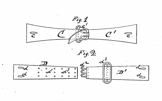 大文豪马克·吐温给自己弄出了一项小发明：可调节扣带 