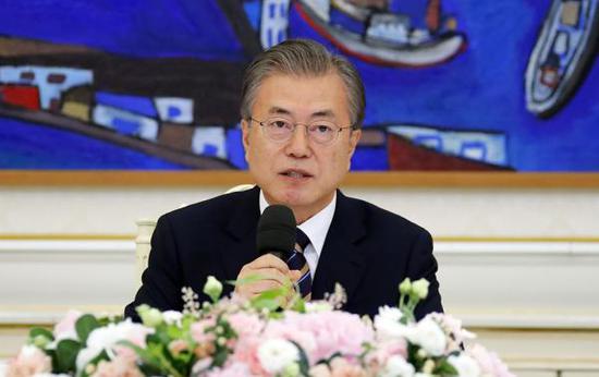韩国总统文在寅 视觉中国 图