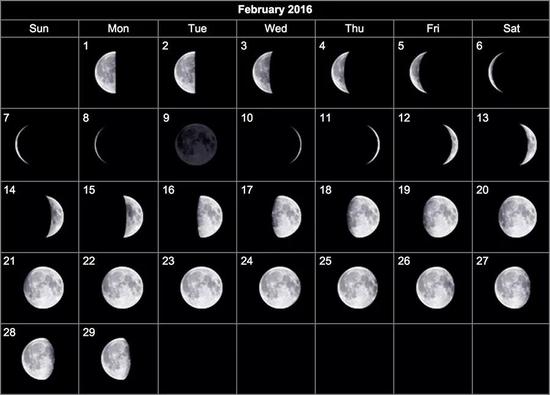 月相图带日期图片