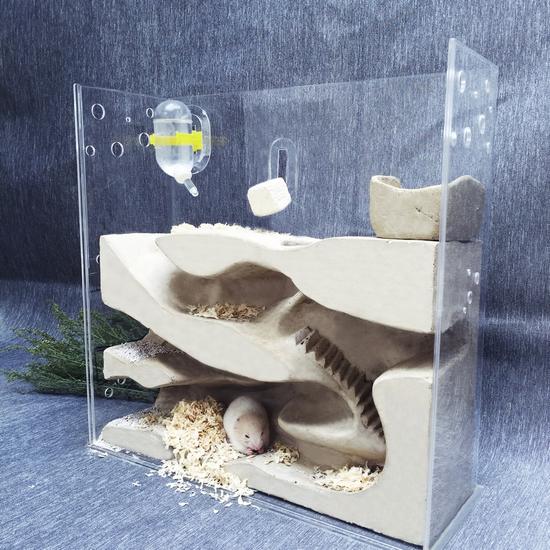 让你的宠物住个豪宅吧!用混凝土建仓鼠之家