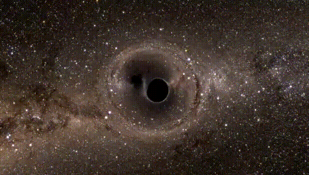 黑洞相互旋转产生引力波